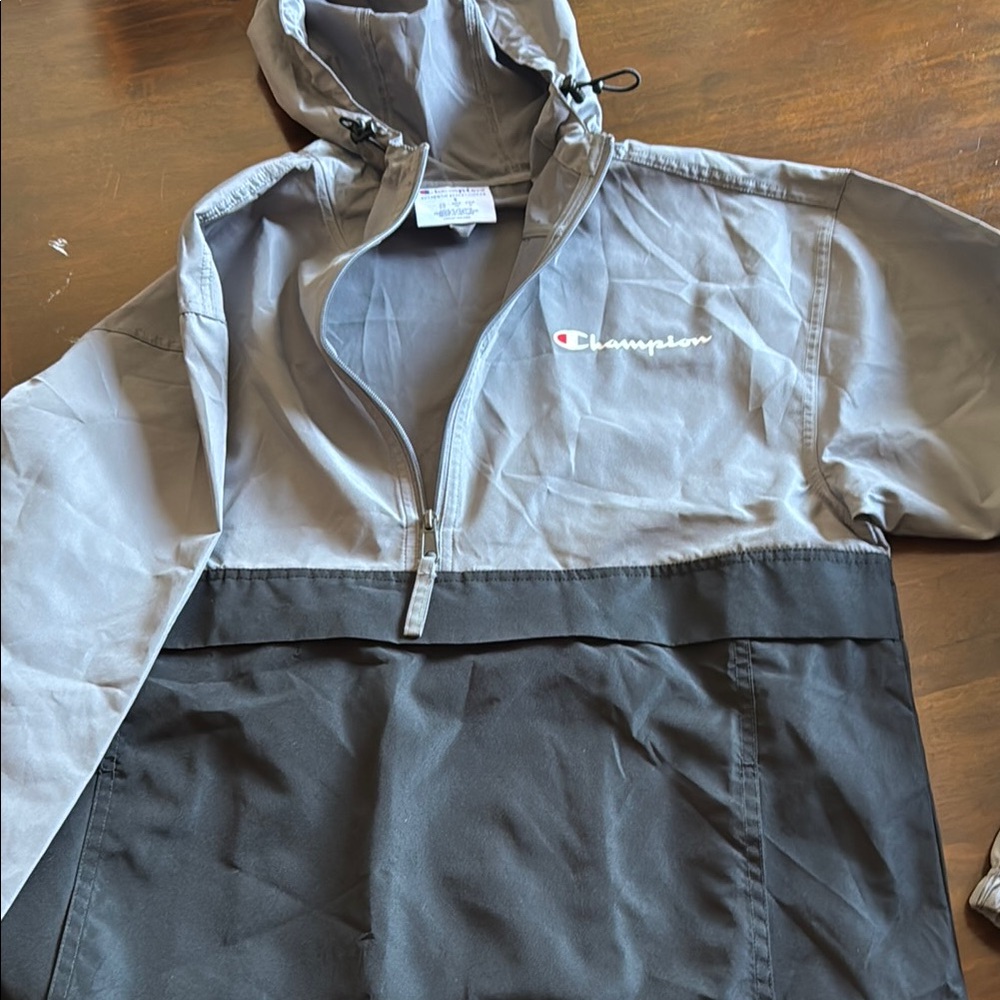 Champion Gray and Black Windbreaker